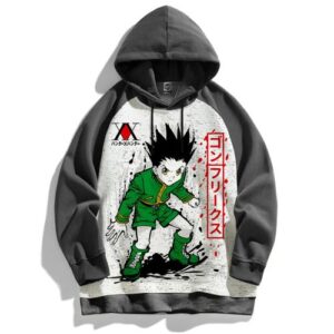 Hoodie Hunter x Hunter Manga Gon Freecss Capuche Japan Sweatshirt Anime Capuchon