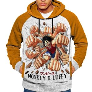 Capuchon Luffy Gomu Gomu Gear Hoodie Manga Capuche One Piece Sweatshirt Anime
