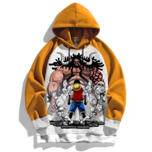 Anime Capuchon Hoodie Luffy vs Kaido Manga Capuche One Piece Gear Sweatshirt