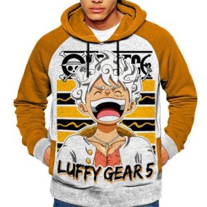 Anime Capuchon Luffy Joy Boy Gear 5 Hoodie Manga Capuche One Piece Sweatshirt