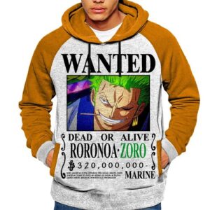 Anime Capuchon Hoodie Zoro Wanted Manga Capuche One Piece Sweatshirt
