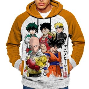 Capuchon Midoriya izuku Luffy Goku Naruto Saitama Hoodie Manga Capuche Sweatshirt