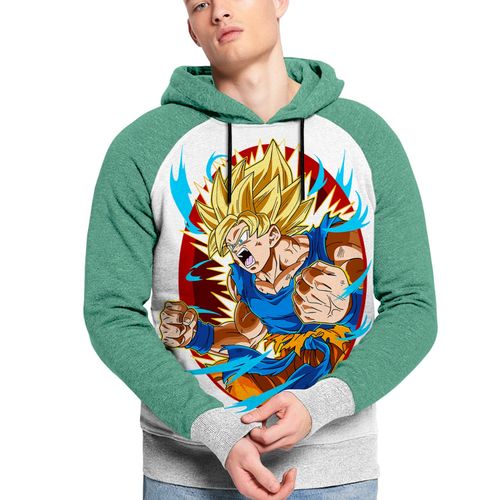 Capuchon Dragon Ball - Hoodie Goku Super Saiyan - Capuche Japan Sweatshirt Anime