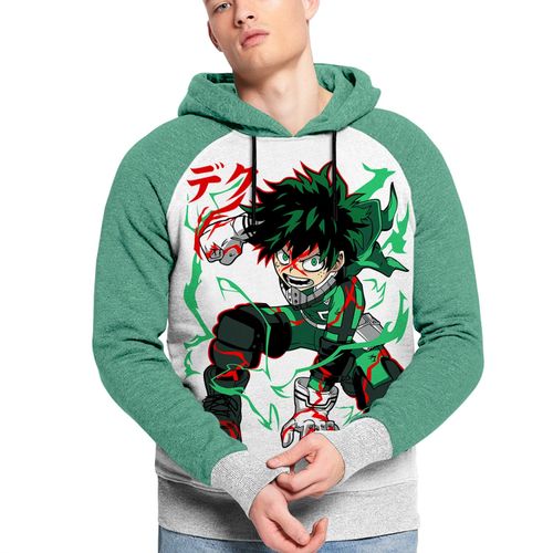 My Hero Academia Izuku Midoriya Cosplay Hoodie – Green Jumper – Anime Sweatshirt