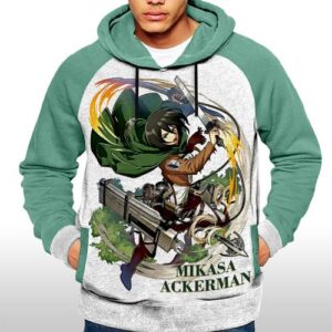 Sweatshirt Anime Mikasa Capuchon Snigeki no Kyojin Hoodie Attack on Titan Manga Capuche