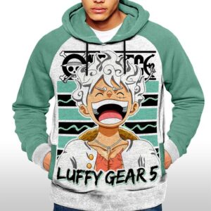 Capuchon Luffy eating Meat - Hoodie One Piece Capuche Japan Sweatshirt Anime