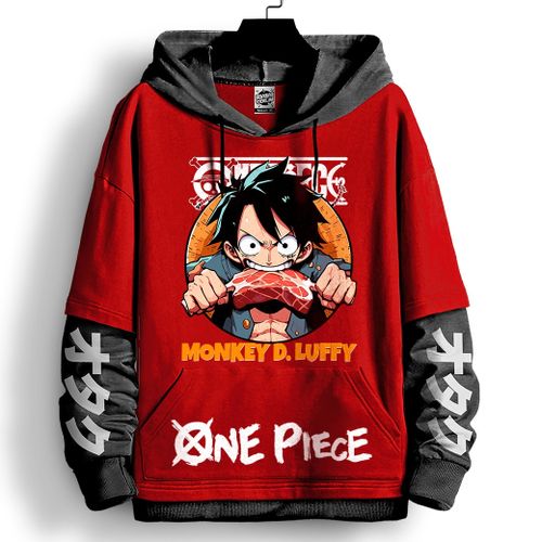 Luffy Oversize Capuchon One Piece Sweat à capuche Manga Anime Hoodie Capuche Sweatshirt sport
