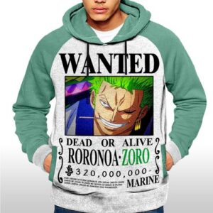Capuchon Hoodie Zoro Wanted Manga - Capuche One Piece Sweatshirt Anime