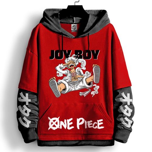 One Piece Sweat à capuche Luffy Joy Boy Gear 5 Oversize Capuchon Manga Anime Hoodie Sweatshirt