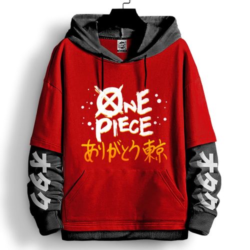 One Piece Sweat à capuche Luffy Oversize Capuchon Manga Anime Hoodie Sweatshirt Sport