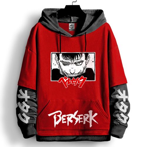 Berserk Sweat à capuche Guts Oversize Capuchon Manga Anime Hoodie Sweatshirt Sport
