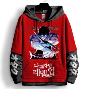 Hoodie Sweatshirt Solo Leveling Sweat à capuche Sung Jin-woo Oversize Capuchon Manhwa Anime Sport