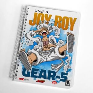 Luffy Gear 5 Joy Boy Carnet Spirale Métallique One Piece NoteBook Cahier Cosplay Manga Anime