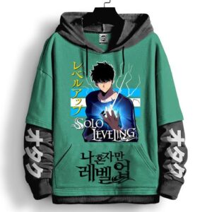 Capuchon Manhwa Anime Hoodie Sweatshirt Solo Leveling Sweat à capuche Sung Jin-woo Oversize Sport