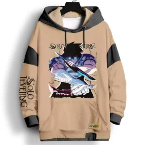 Sung Jin-woo Capuche Manhwa Hoodie Solo Leveling Sweatshirt Oversize Anime Japan Capuchon Sport