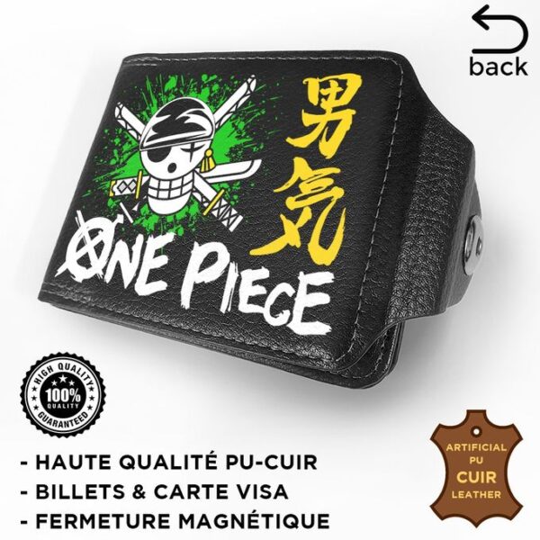Portefeuille Cartoon Anime Homme WANHONGYUE - Cuir Artificiel, Design Fairy Tail, Avec Poche à Monnaie Zippée