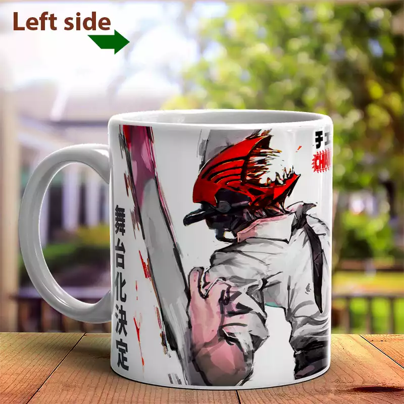 Décoration Mug Céramique Anime Chainsawman Tasse Goblet Denji Utilisation Chaud / Froid – Image 2