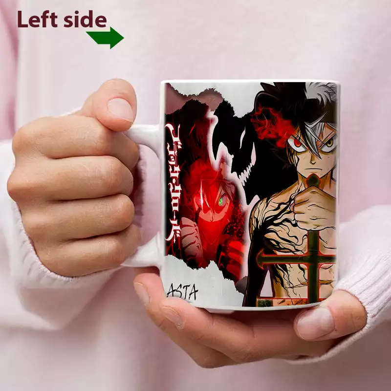 Mug Céramique Décoration Black Clover Anime Tasse Goblet Asta Utilisation Chaud / Froid – Image 2