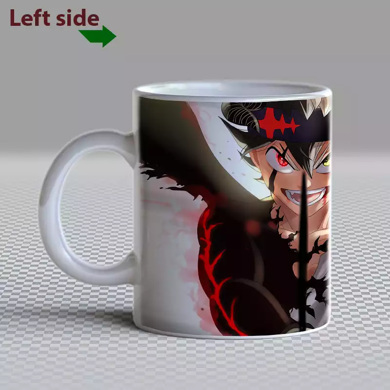 Black Clover Anime Tasse Goblet Asta Mug Céramique Décoration Utilisation Chaud / Froid – Image 2