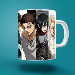 MUG Blue Céramique Anime Attack on Titan Tasse Goblet Eren - Utilisation Chaud / Froid et Décoration