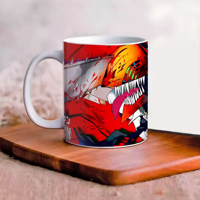 Chainsawman Décoration Mug Céramique Anime Tasse Goblet Denji Utilisation Chaud / Froid – Image 2