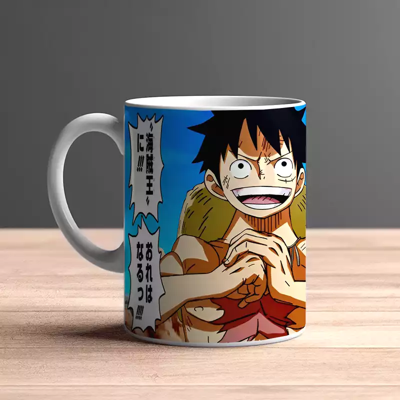 Mug Céramique Décoration Luffy Anime One Piece Tasse Goblet Utilisation Chaud / Froid – Image 2