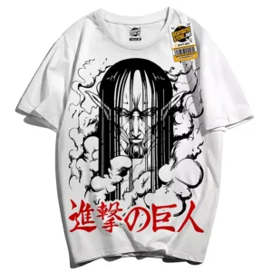 Attack on Titan Tshirt Manga Eren Yeager T-shirt Oversize Teshirt Shingeki no kiyojin Anime Japan