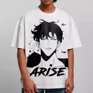 Sung Jin-woo (Arise) Anime Japan Teeshort Solo Leveling Manhwa Tshirt T-shirt Oversize Teshirt