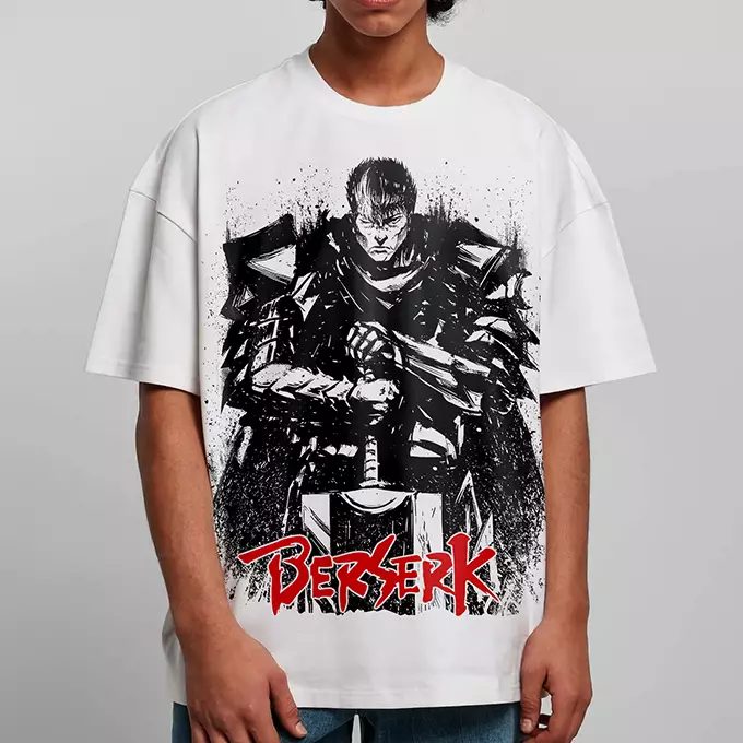 Guts T-shirt Oversize Teshirt Berserk Anime Japan Tshirt Manga – Image 5