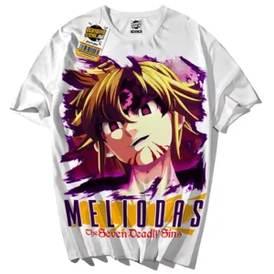 T-shirt Seven Deadly Sins Oversize Teshirt Anime Japan Meliodas Tshirt Manga