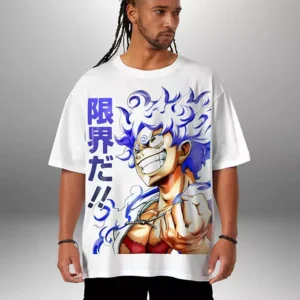 Tshirt One Piece T-shirt Oversize Teshirt Luffy Joy Boy Manga Japan Gear 5 Teeshort