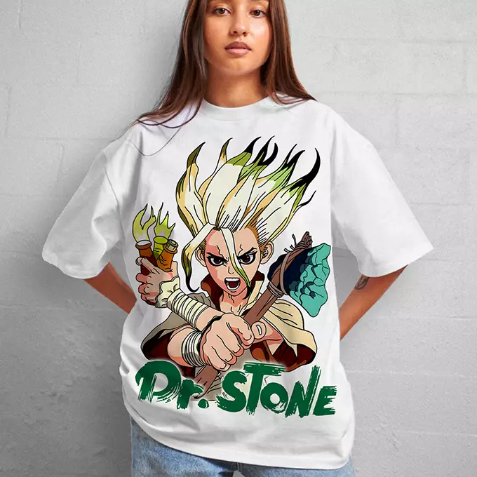 T-shirt Oversize Dr Stone Teshirt Anime Japan Tshirt Manga – Image 3