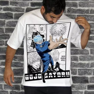 Tshirt Manga Gojo Satoru T-shirt Mode Oversize Teshirt Jujutsu Kaisen Anime Japan