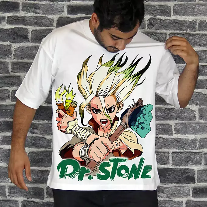T-shirt Oversize Dr Stone Teshirt Anime Japan Tshirt Manga