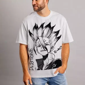 T-shirt Oversize Teshirt Dr Stone Anime Japan Tshirt Manga