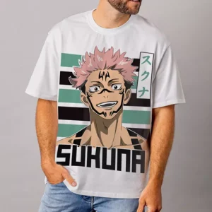 T-shirt Mode Oversize Teshirt Jujutsu Kaisen Anime Japan Teeshort Sukuna Manga Tshirt