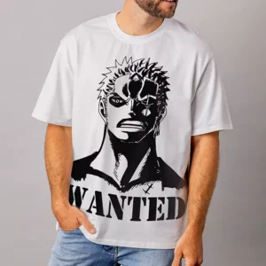 Manga Japan Tshirt One Piece Roronoa Zoro Wanted T-shirt Oversize Teshirt Japan Teeshort