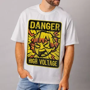 Tshirt Zenitsu Funny Manga Demon Slayer T-shirt Kimetsu no Yaiba Oversize Teshirt Anime Japan