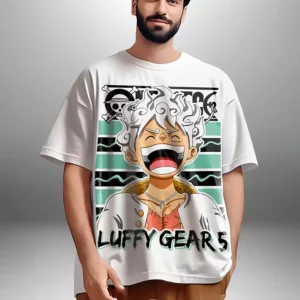T-shirt Oversize Tshirt One Piece Teshirt Luffy Joy Boy Manga Japan Gear 5 Teeshort
