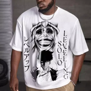 Solo Leveling Manhwa Tshirt Sung Jin-woo T-shirt Oversize Teshirt Anime Japan Teeshort