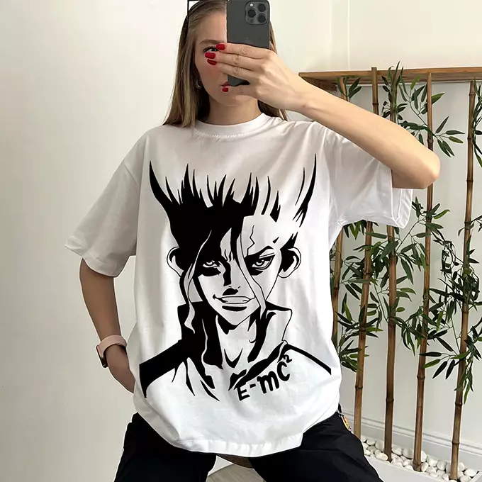 Dr Stone T-shirt Oversize Teshirt Anime Japan Tshirt Manga – Image 3