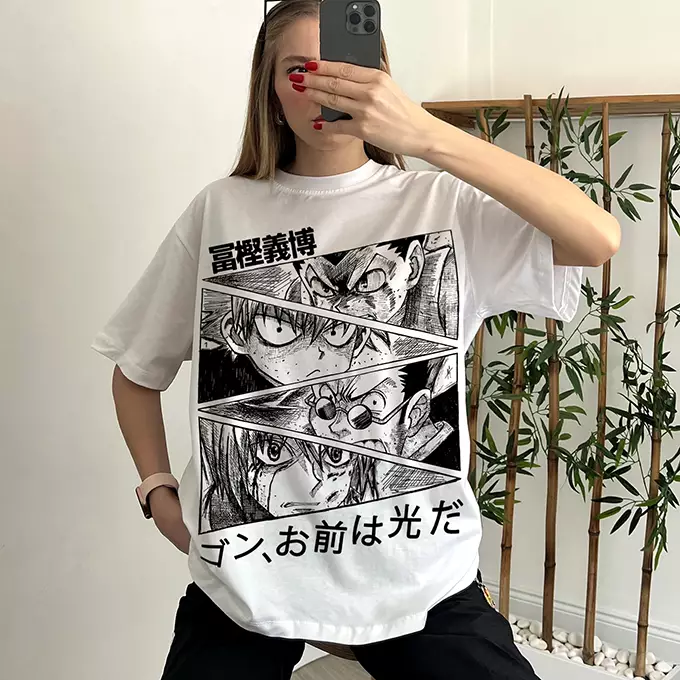 T-shirt Oversize Hunter X Hunter Teshirt Anime Japan Tshirt Manga