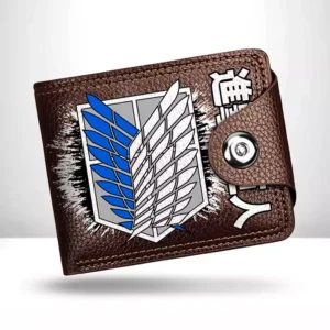 Attack on Titan Card Holder Eren Portefeuille Anime Japan Simili Cuir Wallet Manga