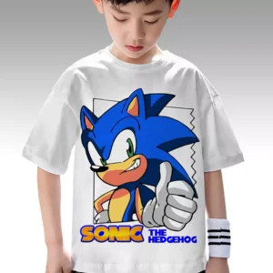 Tshirt Jeux Video Teshirt Gaming Garçon & Fille Sonic T-shirt Enfant 6 à 14ans