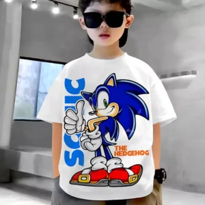 Sonic Tshirt Jeux Video Gaming T-shirt Enfant 6 à 14ans Teshirt Garçon & Fille