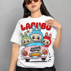 Labubu T-shirt enfant & adulte (6 à 14ans) + (S-M-L) Tshirt Funny Teshirt Unisex