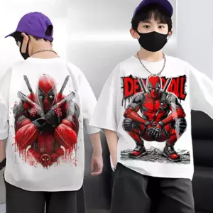 T-shirt DeadPool Enfant 6 à 14ans Tshirt Comics Teshirt Garçon & Fille