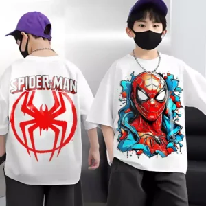T-shirt Spider-Man Enfant 6 à 14ans Tshirt Comics Teshirt Garçon & Fille