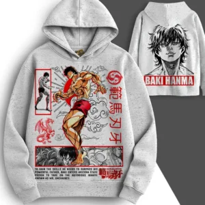 Capuchon Baki Hanma Hoodie Homme & Femme Capuche Molleton Sweatshirt Anime Japan