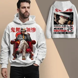 Capuche Molleton Sweatshirt Muzan Anime Japan Capuchon Demon Slayer Hoodie Homme & Femme